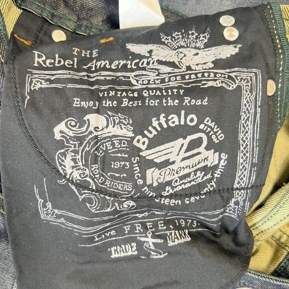 Buffalo David Bitton Travis-X Relaxed Fit Jeans Mens 32x34 Dark Wash Straight De - Picture 13 of 16